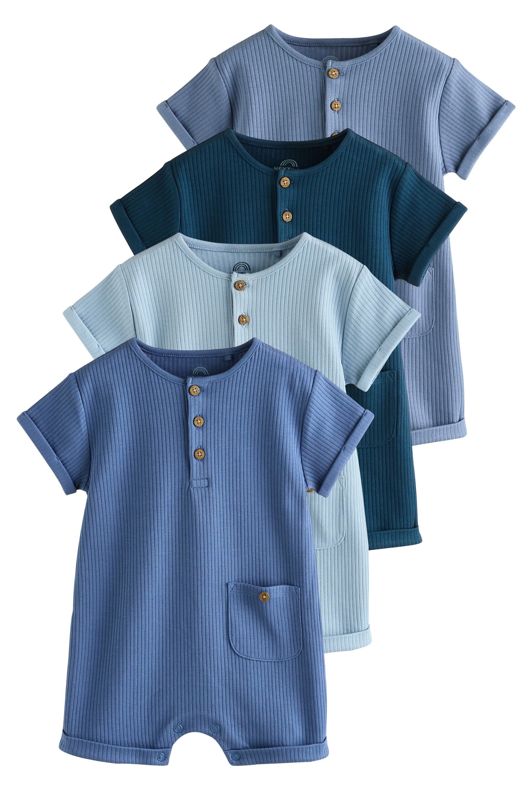 Strampler Baby Strampelanzüge aus Jersey, 4er-Pack