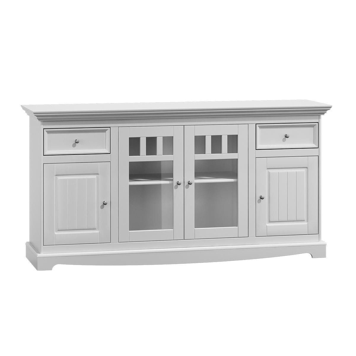 JVmoebel Kommode Weißes Sideboard im Landhausstil für stilvolle Aufbewahrung, Made in Europa