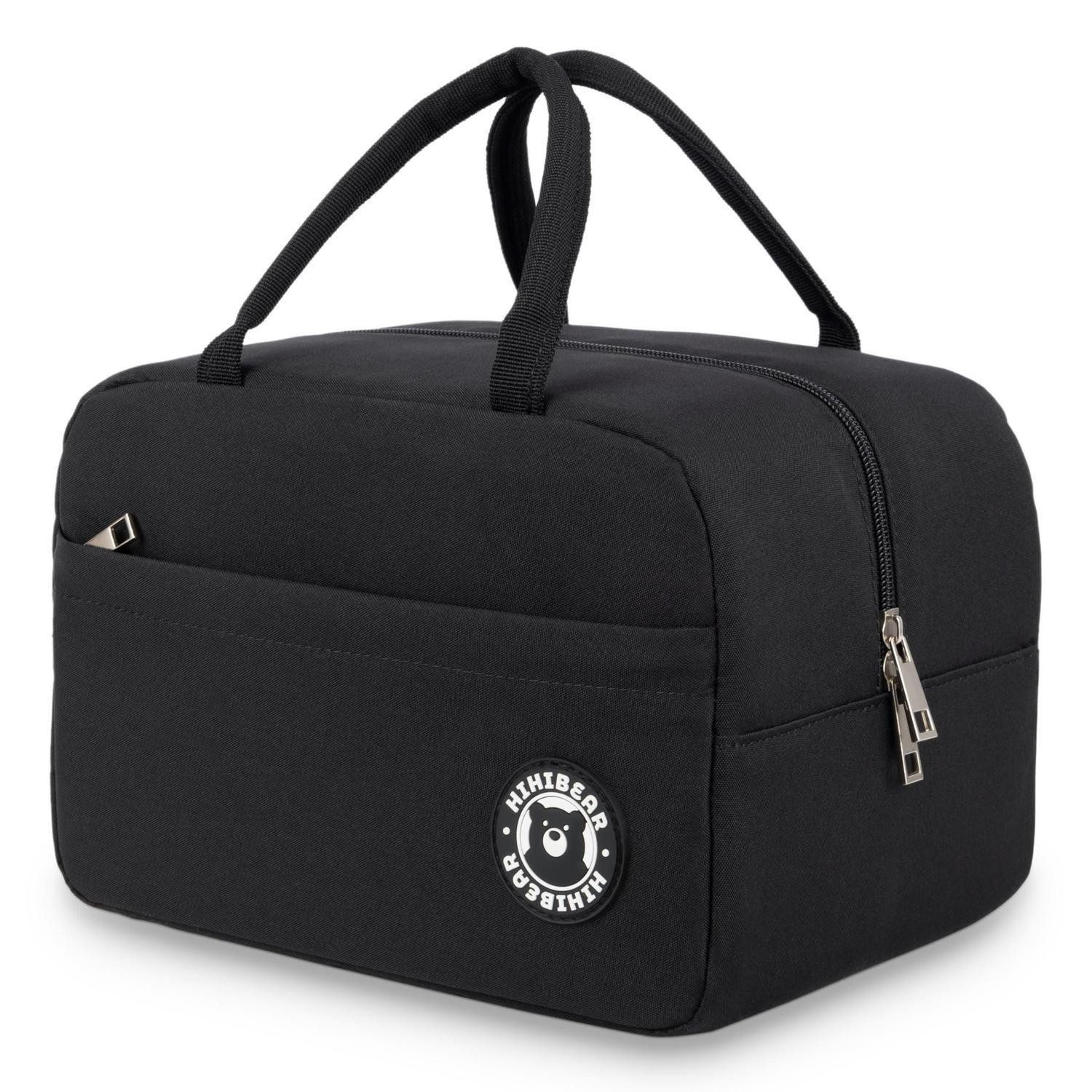 Kühltasche Kühltasche 9L Lunchtasche isoliert Schwarz 9L (28cm x 18cm x 18cm)