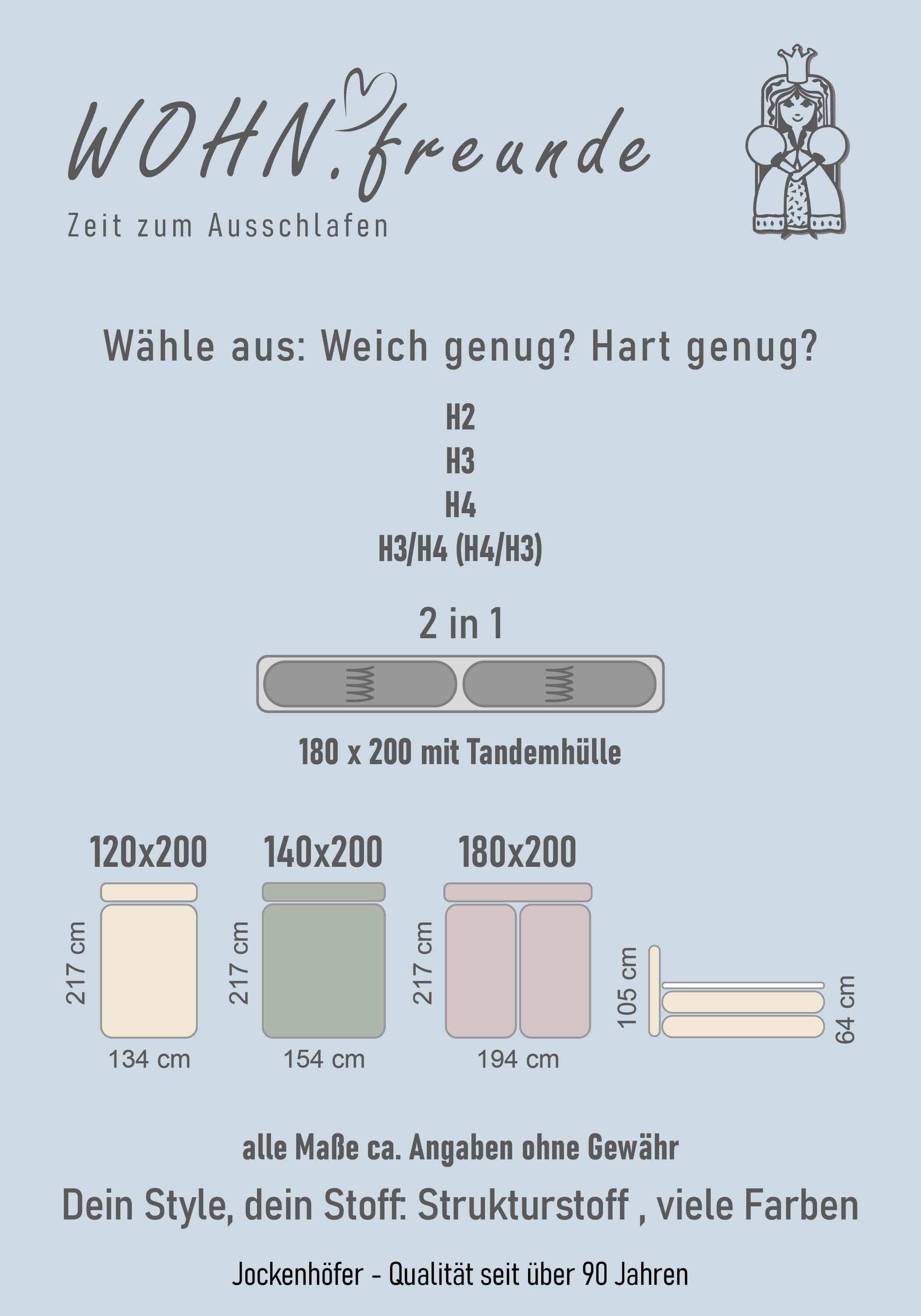Jockenhöfer Gruppe Boxspringbett "Amira", OTTOs Choice! Topseller, mit Bettkasten und Topper, erhältlich in den Breiten 120,140 & 180cm