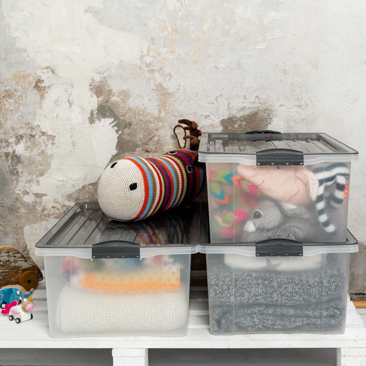 ROTHO Aufbewahrungsbox Compact 3er-Set Aufbewahrungsbox 38l günstig online kaufen
