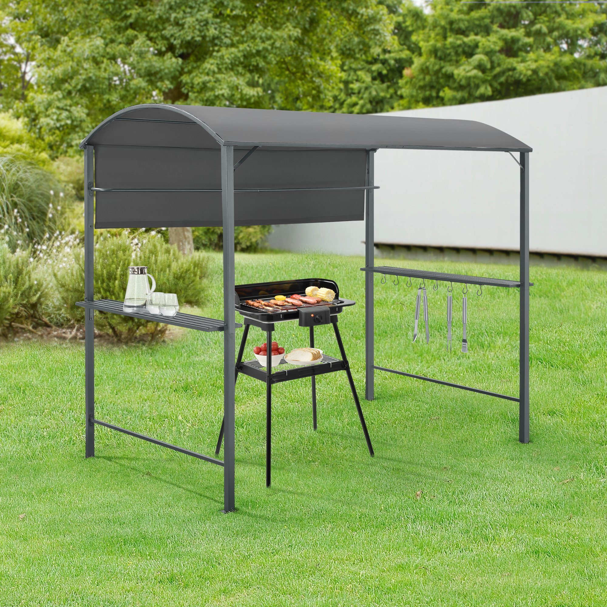 en.casa Grillpavillon, »Parga« Gartenpavillon mit Bartresen günstig online kaufen