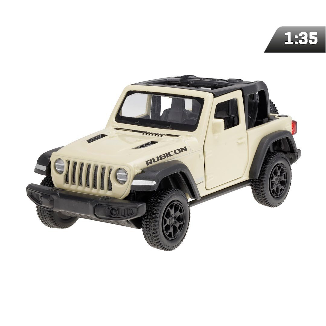 Jeep Modellauto RMZ Jeep Wrangler Rubicon 2021 Convertible, cremig, Maßstab 1:35