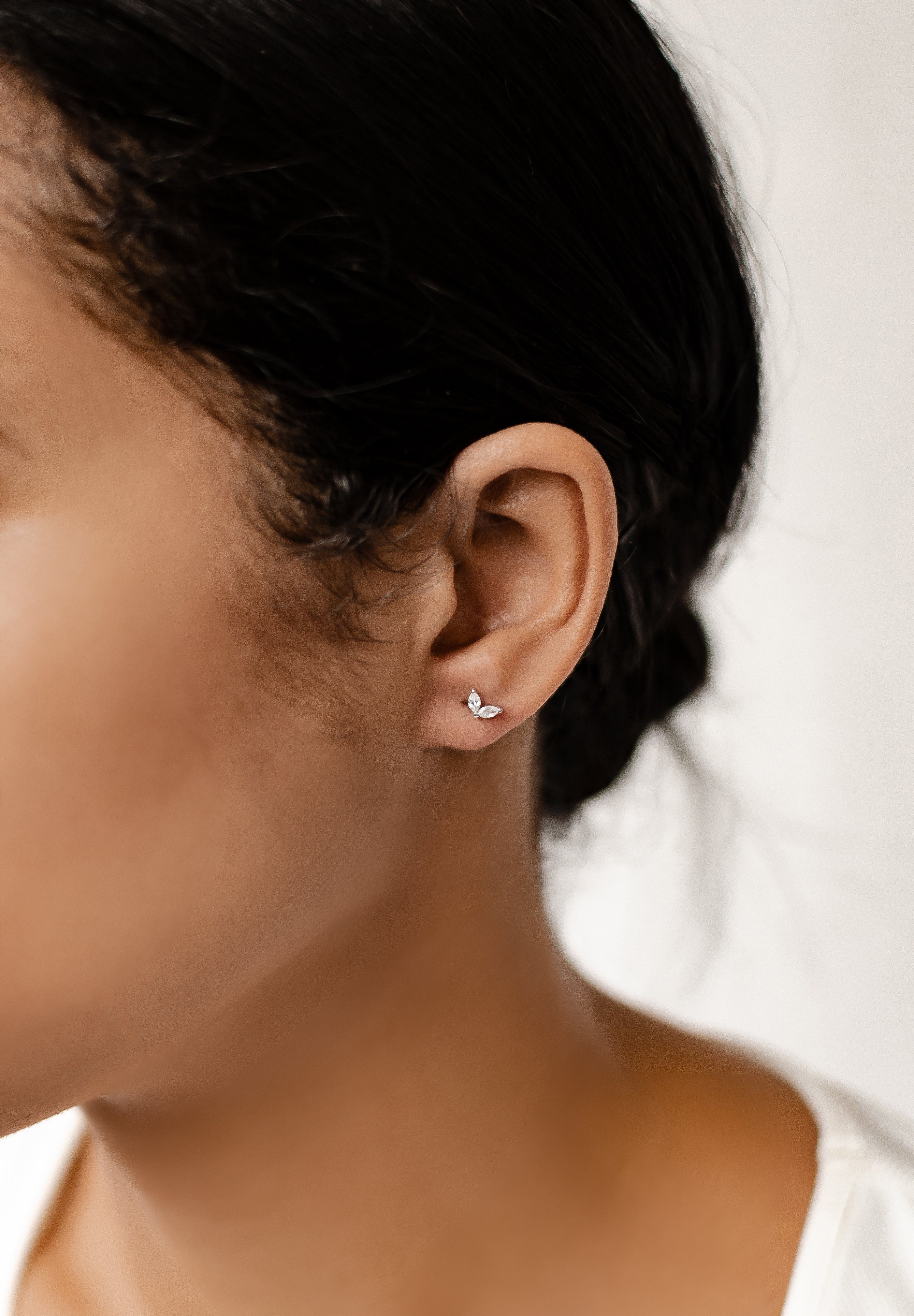 Dear Me Paar Ohrstecker Mini Glanz 375 Gold für Damen, Gelbgold/Weißgold, K günstig online kaufen