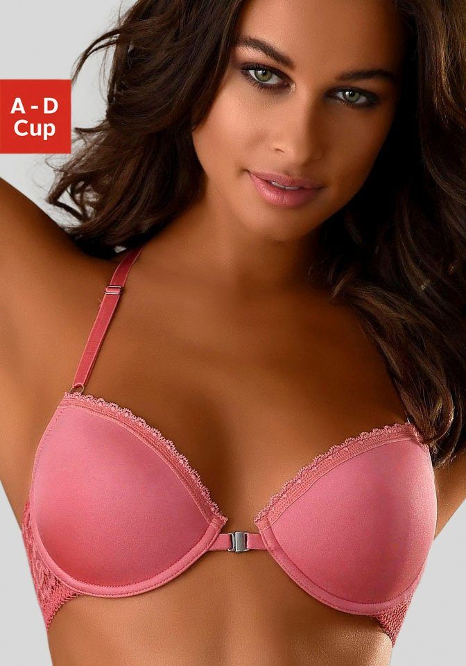 s.Oliver Schalen-BH Lisette mit Vorderverschluß und schönem Spitzenrücken, Dessous. € 29,99