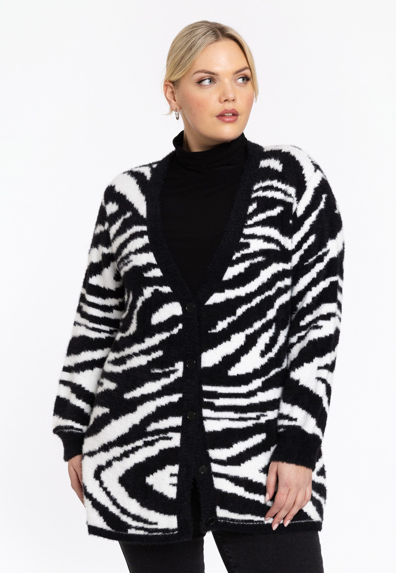Cardigan Damen Strickjacke mit Langarm