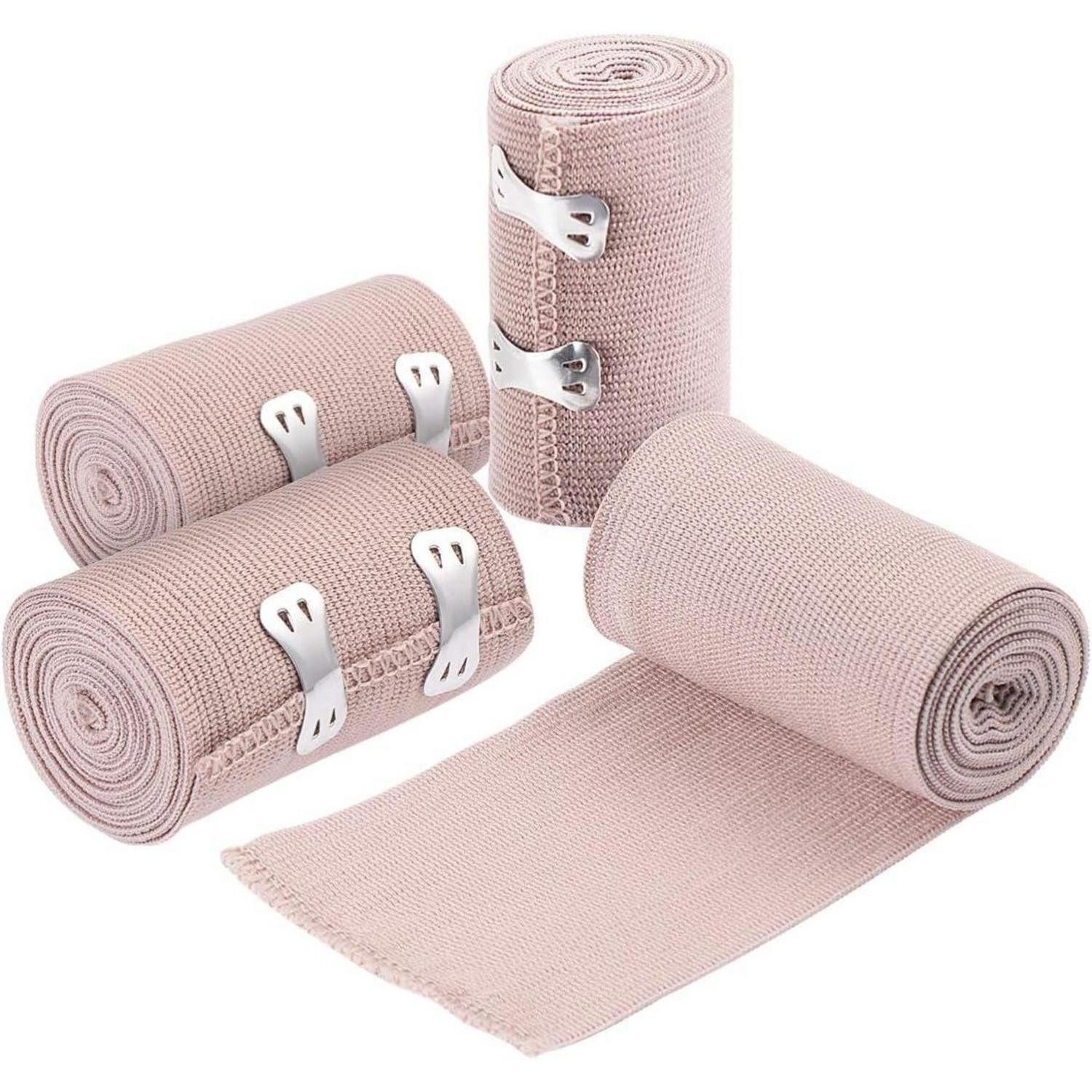 LuxusKollektion Stützbandage Elastische Bandage Wrap Packung Mit Zusätzlichen Clips 4&8 - 3 & 4
