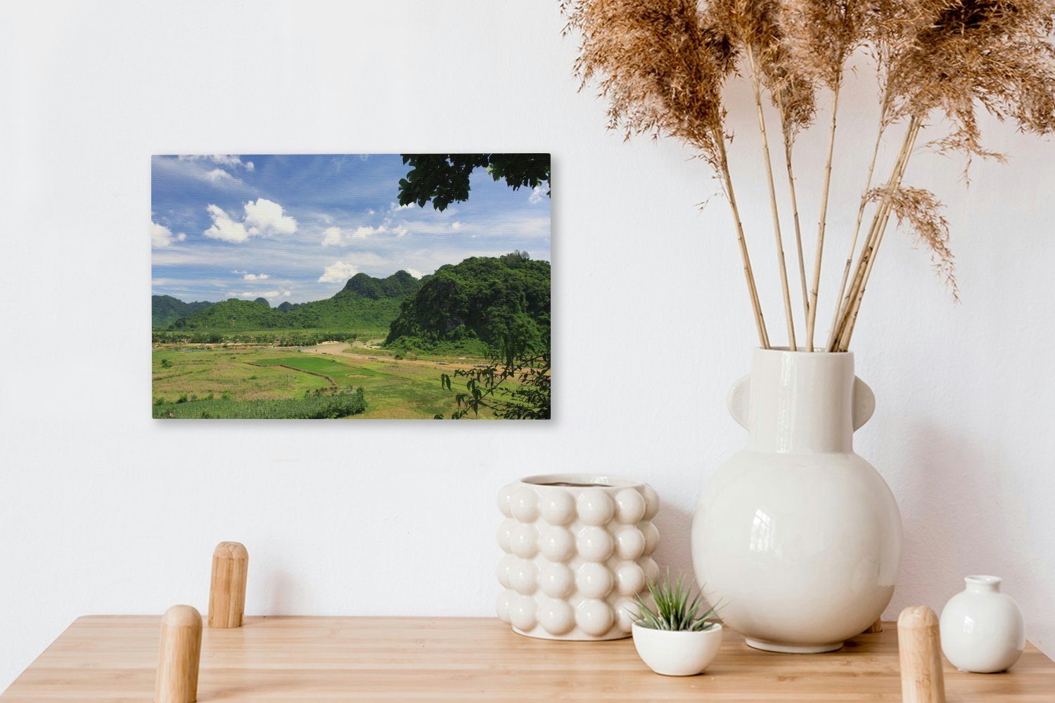 Vietnam, im 30x20 cm weite (1 Leinwandbilder, Ebene OneMillionCanvasses® Aufhängefertig, Mã-Nationalpark Eine Leinwandbild Wandbild Bạch St), in Wanddeko,
