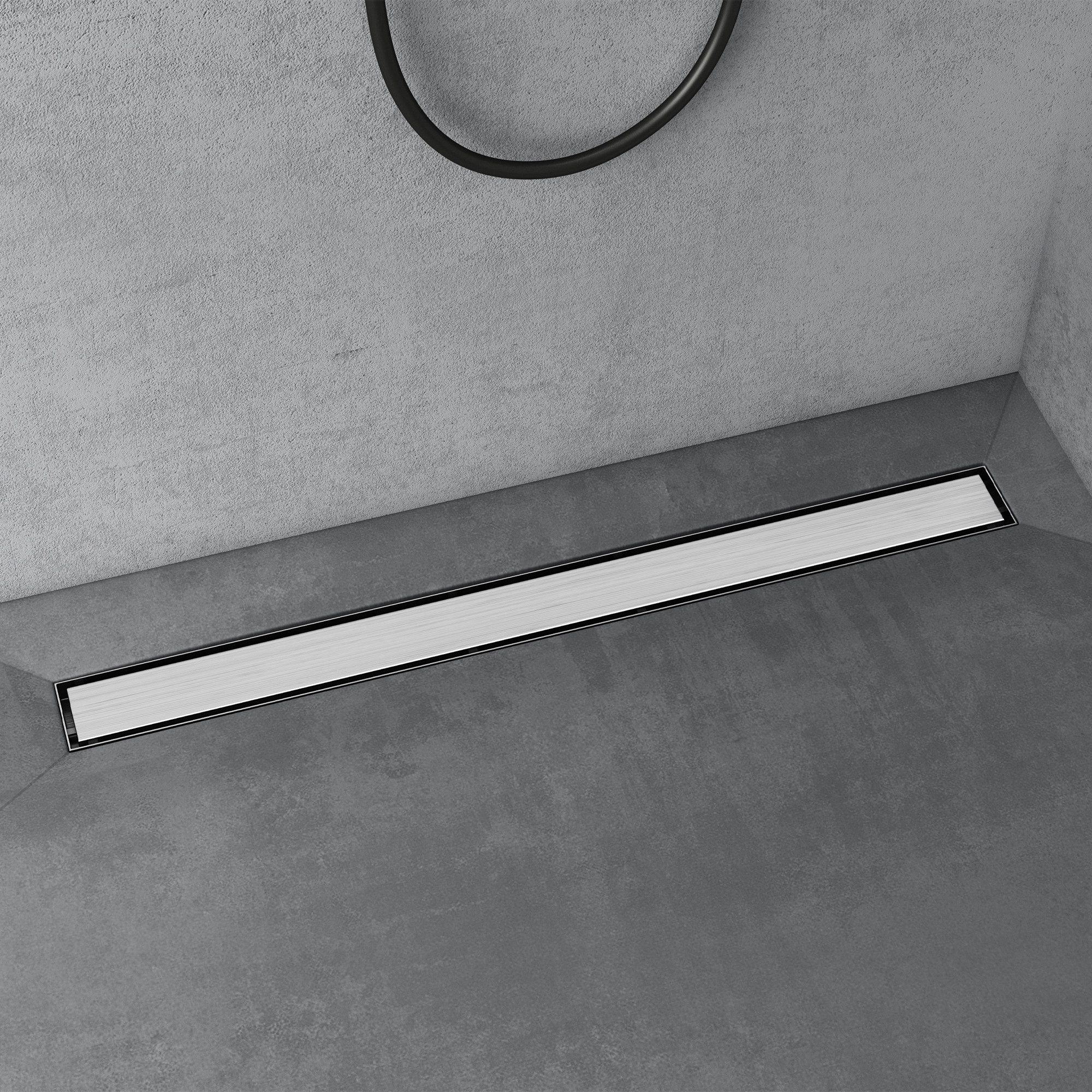 doporro Duschrinne Edelstahl Dusche Duschablauf mit Gruchstop und Haarsieb befliesbar