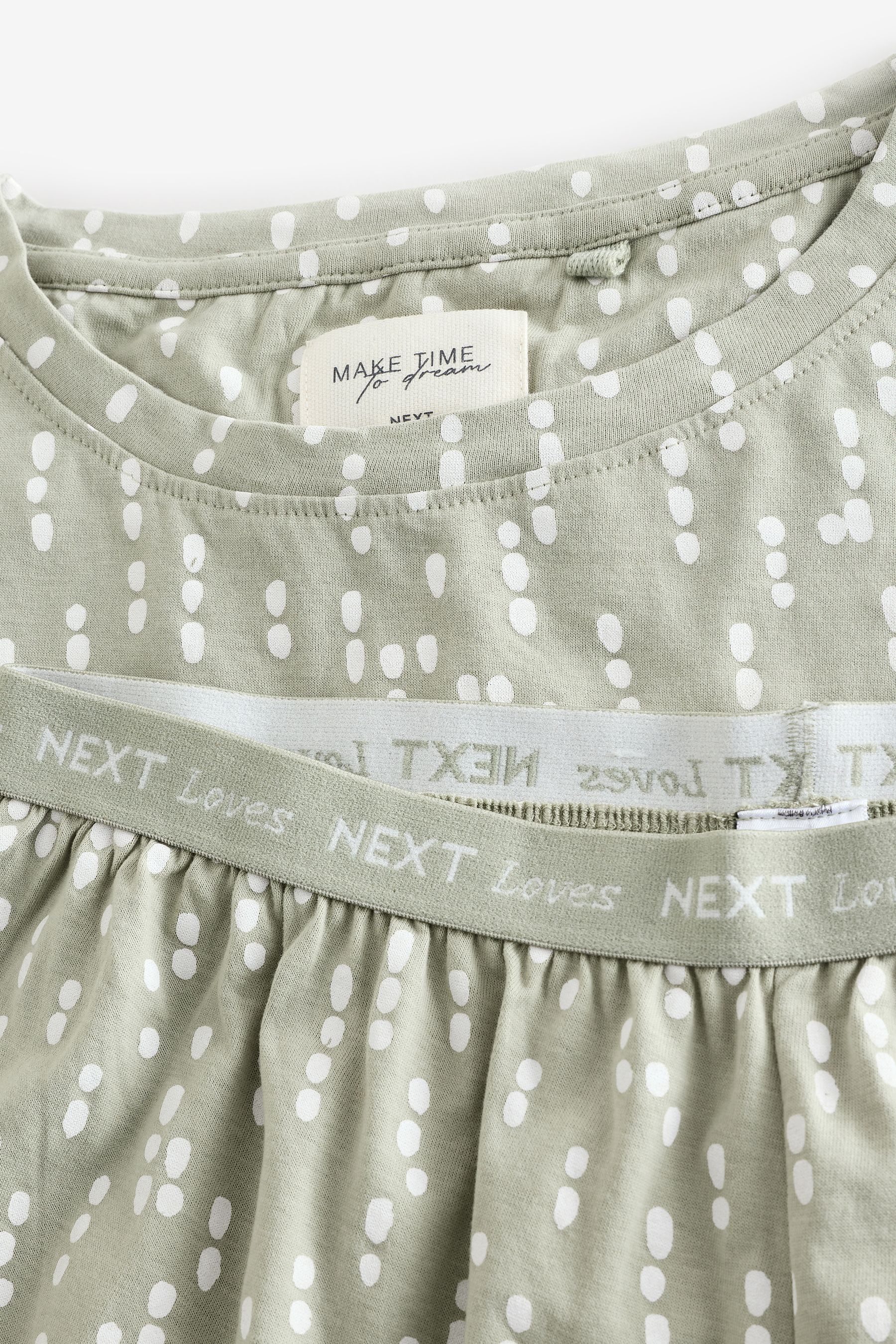 Next Pyjama Gemusterter langärmeliger Pyjama (2 günstig online kaufen