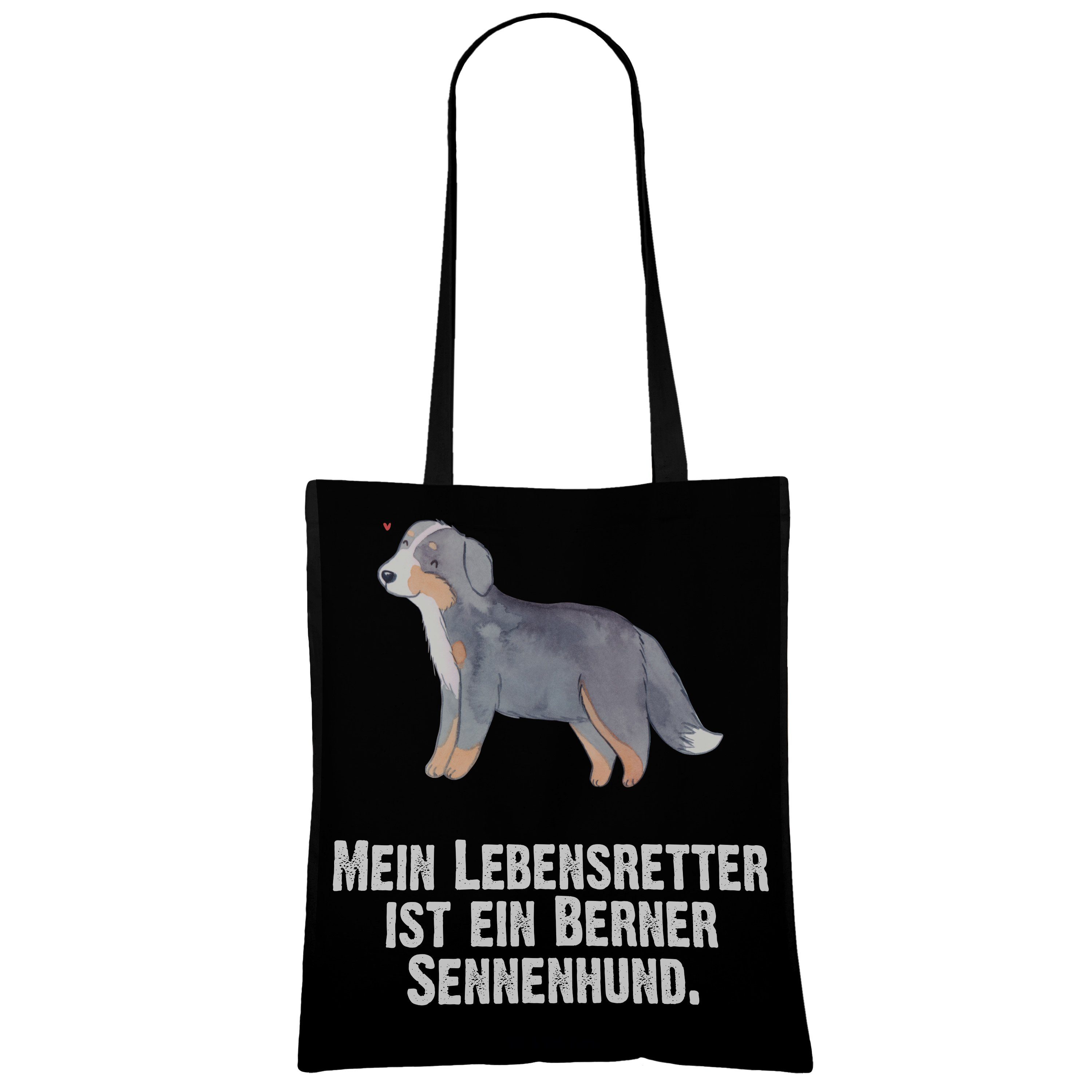 Berner Mr. Panda - Rass & (1-tlg) Schwarz Tierfreund, Mrs. Sennenhund Tragetasche - Geschenk, Lebensretter