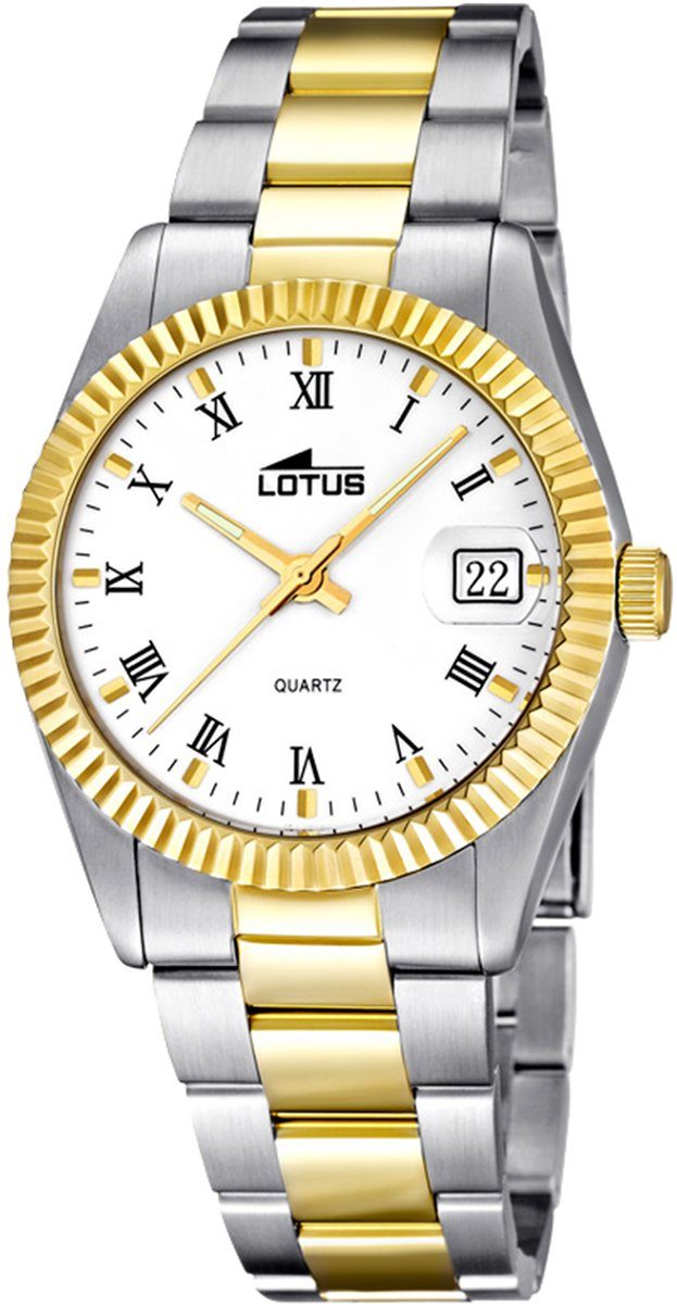 Lotus Quarzuhr Lotus Damen Uhr 29,7mm), (ca. Damen Edelstahlarmband rund, silber klein L15823/1, Armbanduhr Fashion