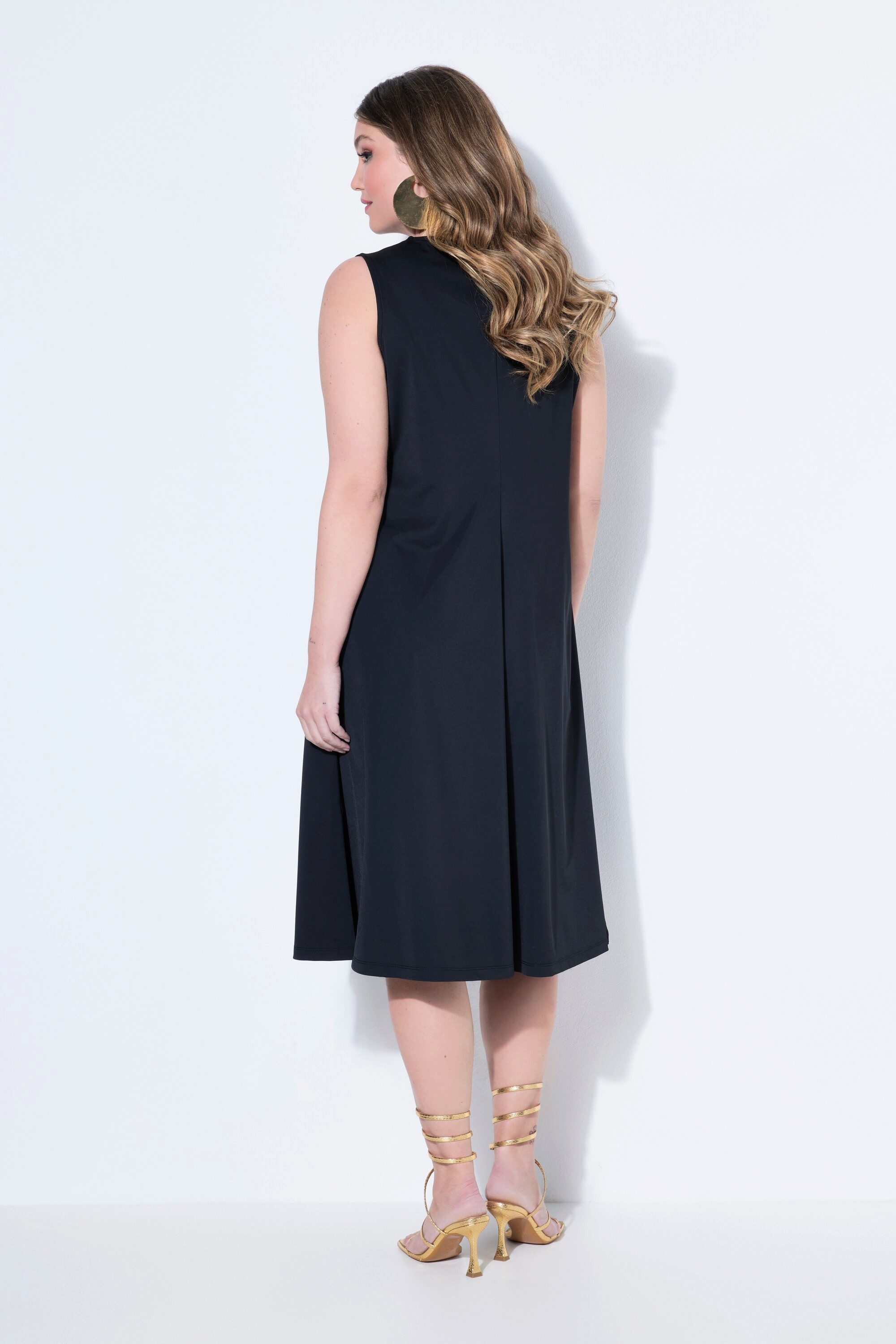 MIAMODA Jerseykleid Jerseykleid A-Linie Midi-Länge ärmellos