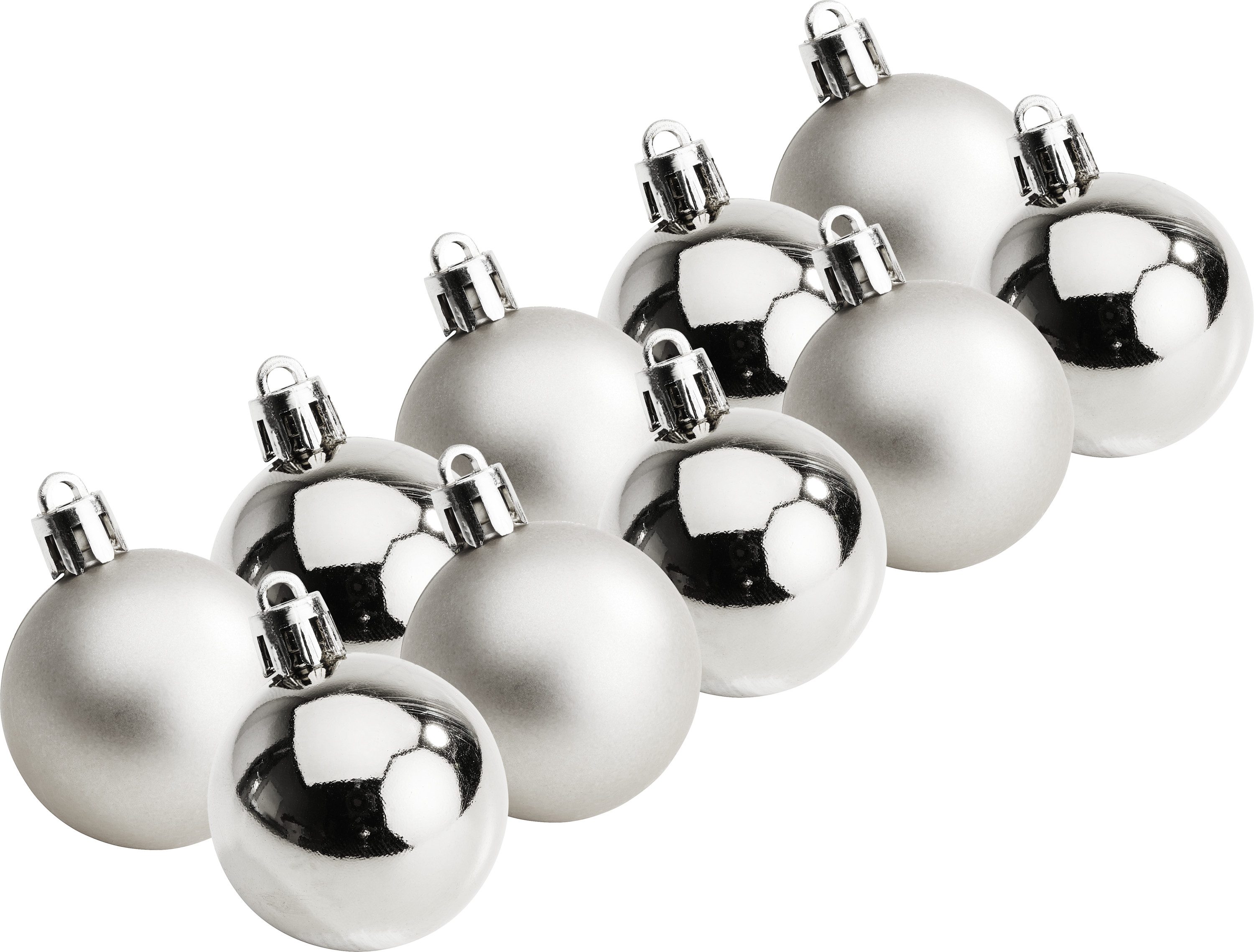 Othmar Decorations Christbaumschmuck aus Kunststoff, 10 Stück, Ø 4,4 cm