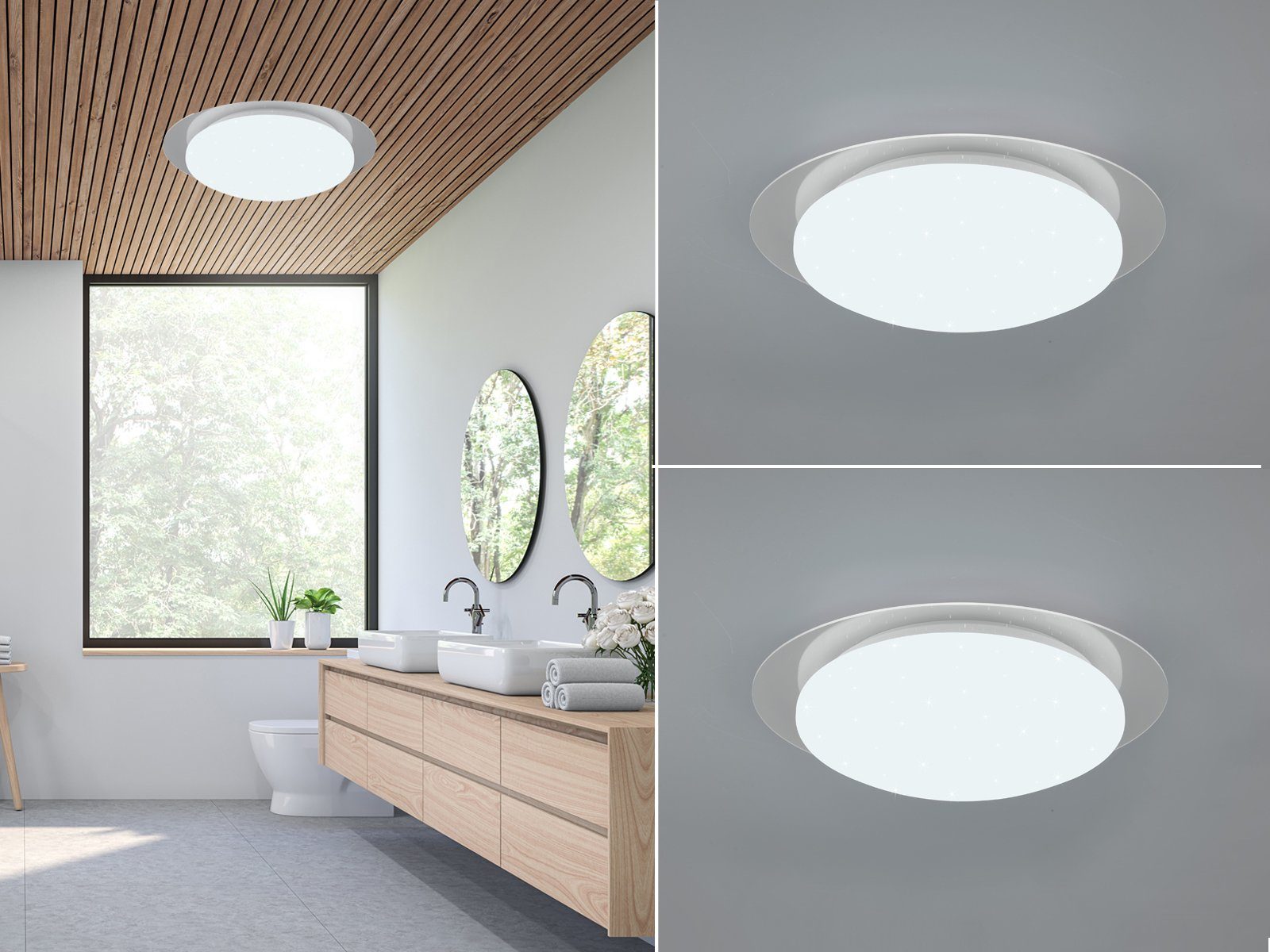 LED Decken Lampe weiß Bewegungs Sensor Gäste Bad Beleuchtung ALU Flur Leuchte 