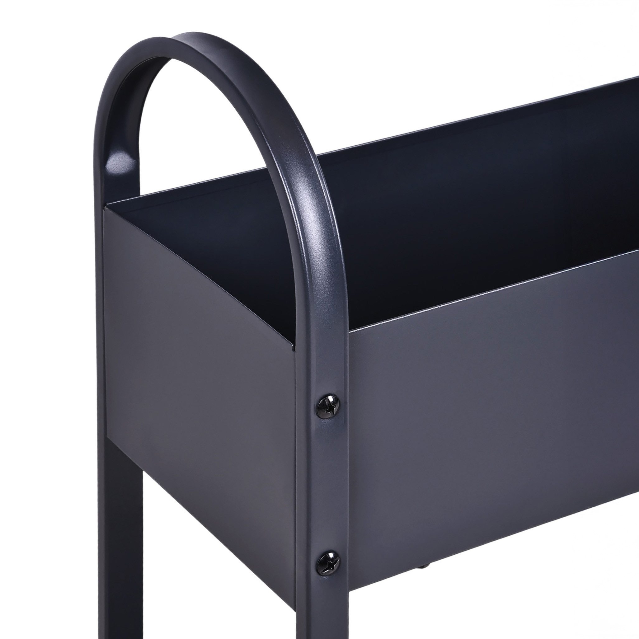 Spetebo Hochbeet Metall Hochbeet anthrazit pulverbeschichtet - 60 x 22 cm (Anzahl, 1 St., Stück), wetterfest
