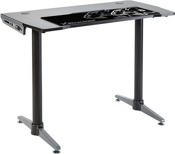 X Rocker Gamingtisch X Rocker Panther Aluminium Carbon Gaming Tisch mit Kabelmanagement, Breite: 112 cm; Tiefe: 60 cm; Höhe 71 cm