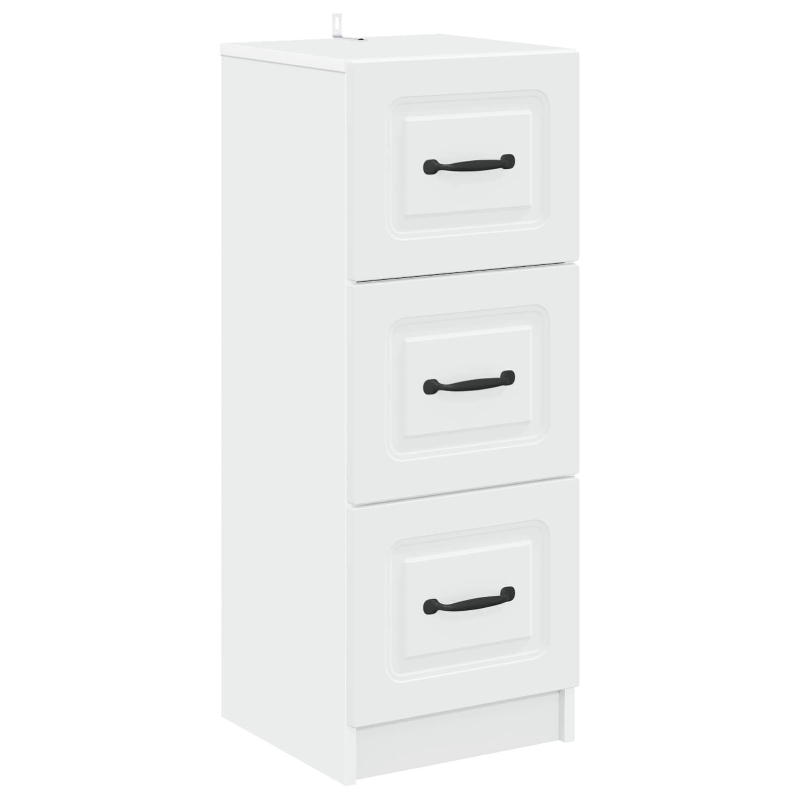 vidaXL Schranksystem Schubladenschrank Weiß 33 x 34,5 x 87 cm Holzwerkstoff (1-St)
