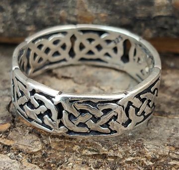 Kiss of Leather Silberring Ring Fingerring Keltenknoten 925 Silber Gr. 46-74 keltische Knoten