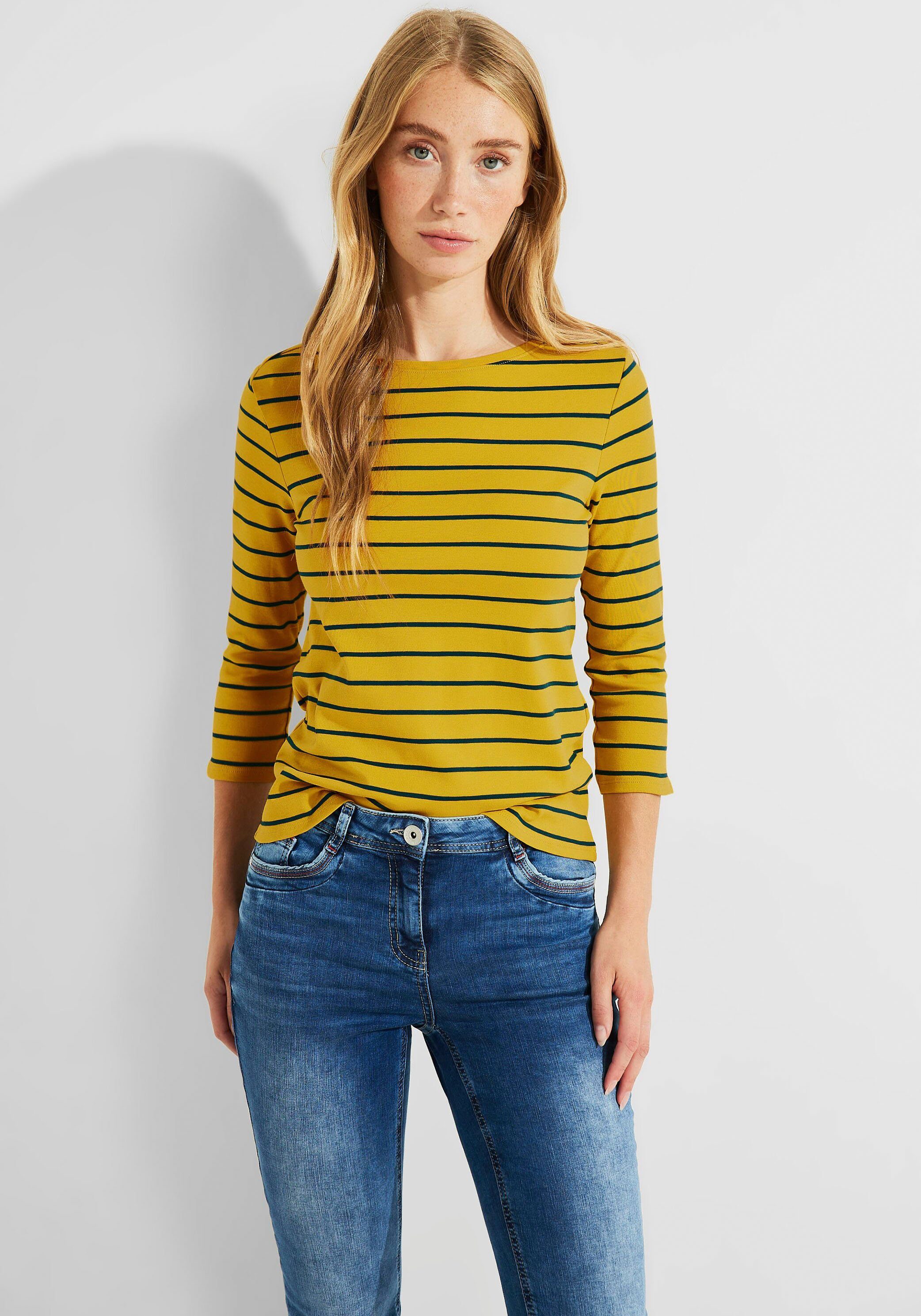 Cecil 3/4-Arm-Shirt in Hüftlänge golden yellow