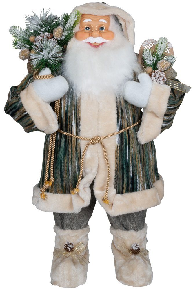 Christmas Paradise Weihnachtsmann Nielson Dekofigur versch. Größen 45/80cm, Grau Weihnachtsdeko
