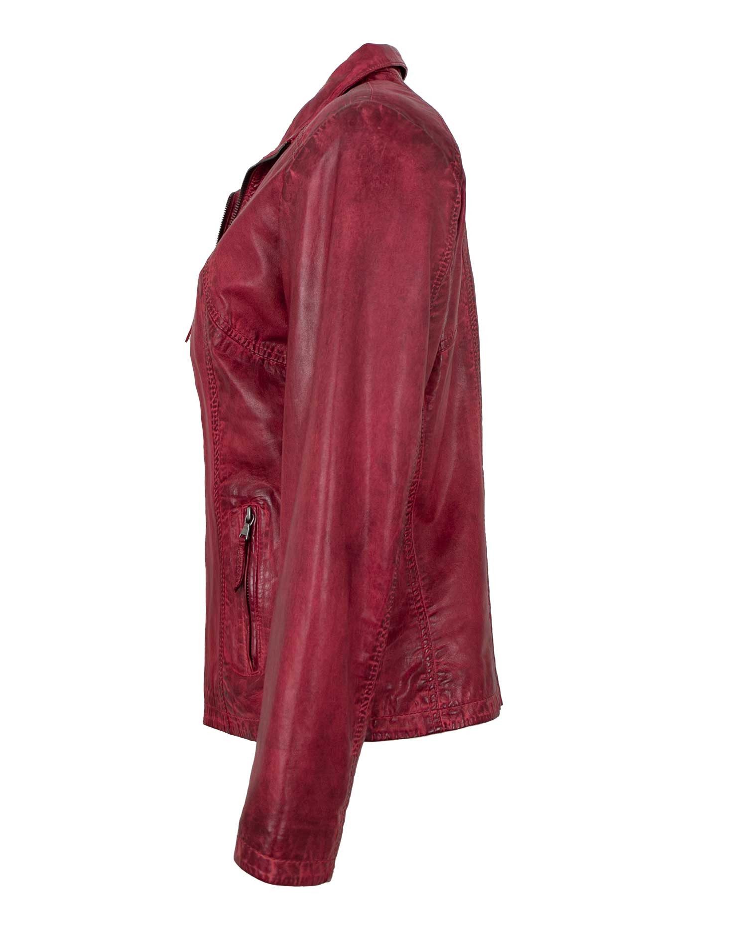 Maddox Lederjacke Diana MADDOX - Damen Lederjacke Lammnappa dunkelrot antik günstig online kaufen