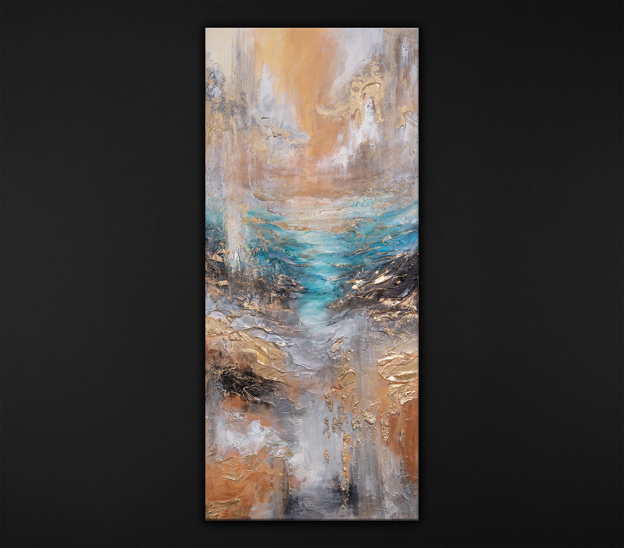 YS-Art Gemälde Leinwandbild im Hochformat, Vertikales Wandbild, Blumen, Sti günstig online kaufen