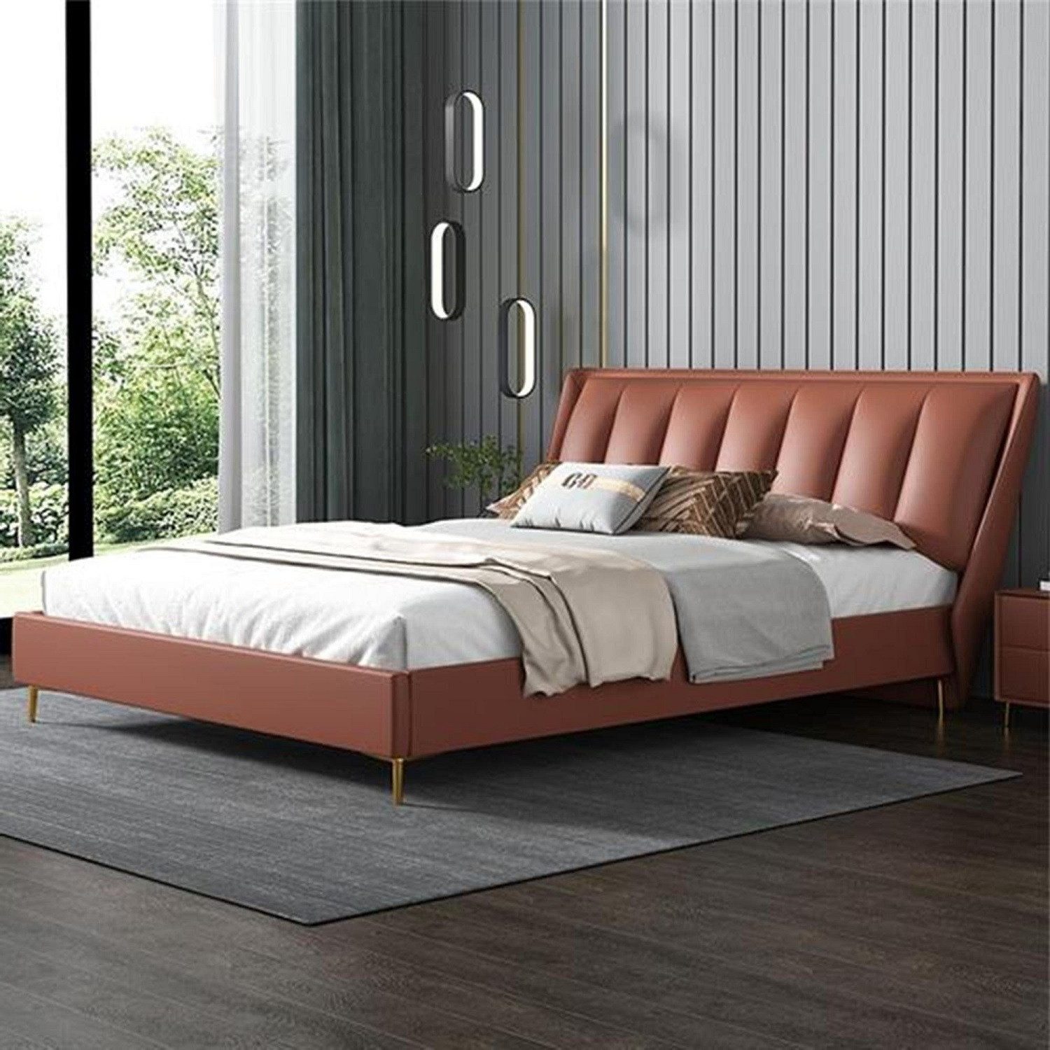 Xlmoebel Bett Luxuriöse Bettwäsche aus hochwertigem italienischem Polsterstoff (Bett, 1-tlg., Bett), Hergestellt in Europa