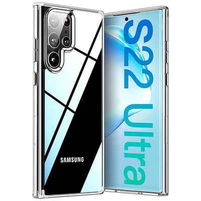 CoolGadget Handyhülle Transparent Ultra Slim Case für Samsung Galaxy S22 Ultra 6,8 Zoll, Silikon Hülle Dünne Schutzhülle für Samsung S22 Ultra 5G Hülle