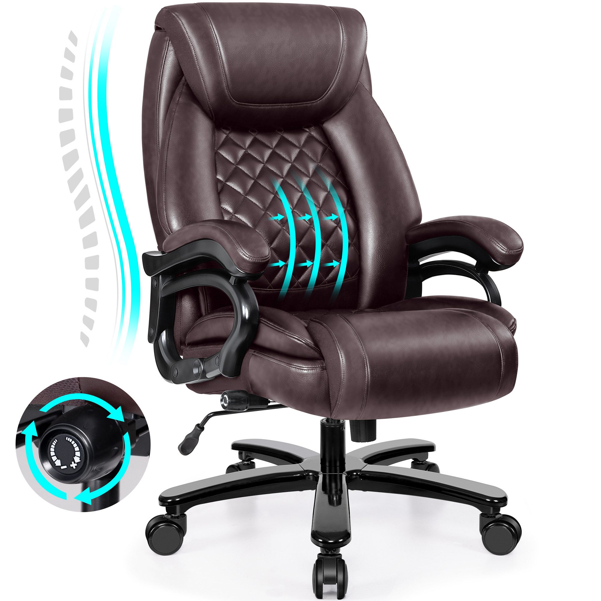ChaCool Bürostuhl Ergonomisch PU Leder - günstig online kaufen