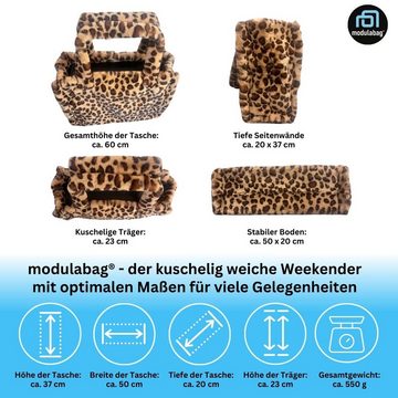 modulabag Shopper modulabag ® Tasche Shopper Flausch - Leo - Freizeittasche mit Henkel, in verschiedenen flausch Mustern