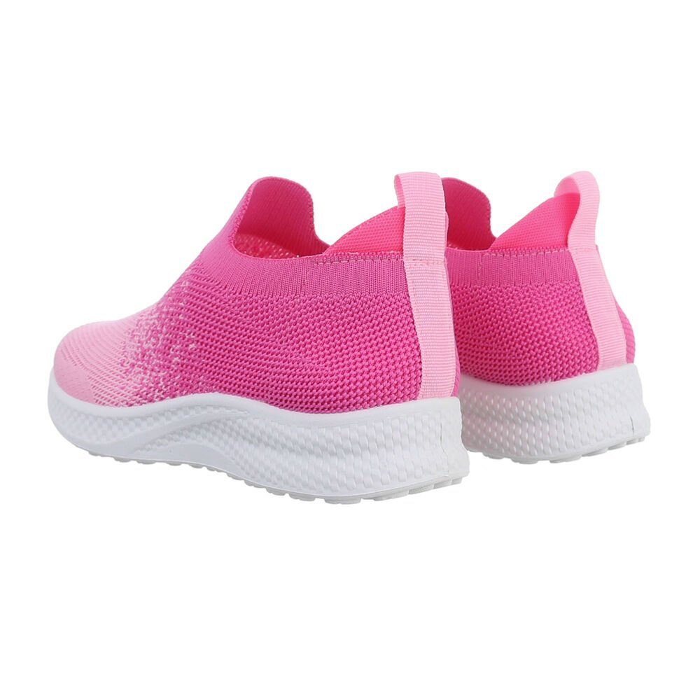 in Sneakers Ital-Design Low-Top Low Flach Sneaker Pink Freizeit Damen