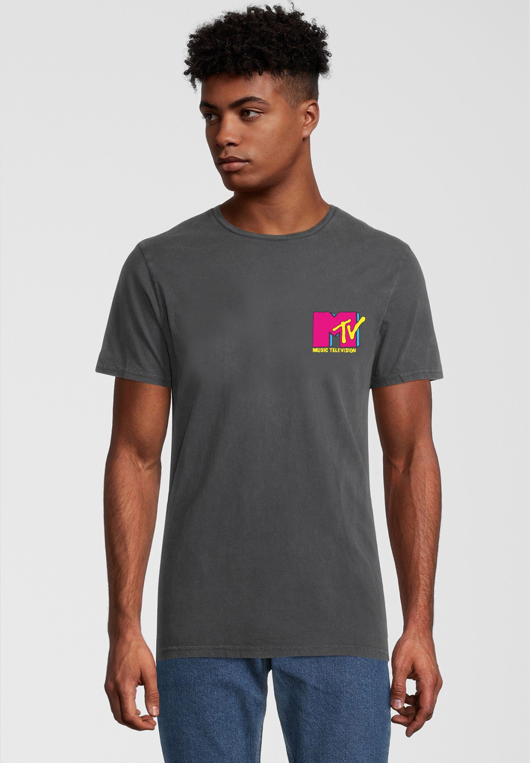 Recovered T-Shirt MTV Neon Logo GOTS zertifizierte Bio-Baumwolle