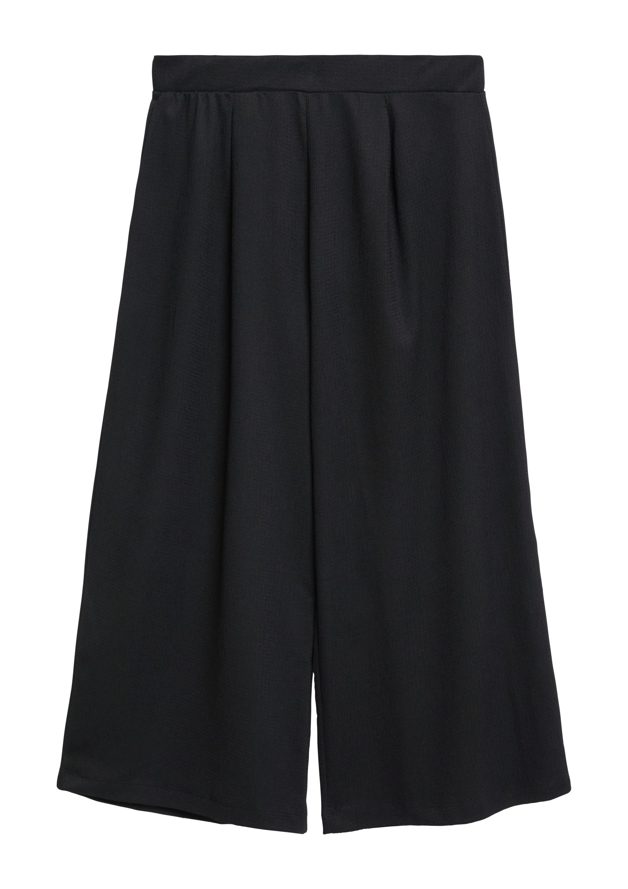 s.Oliver Culotte Hose Strukturierte Culotte mit Falten und Elastikbund