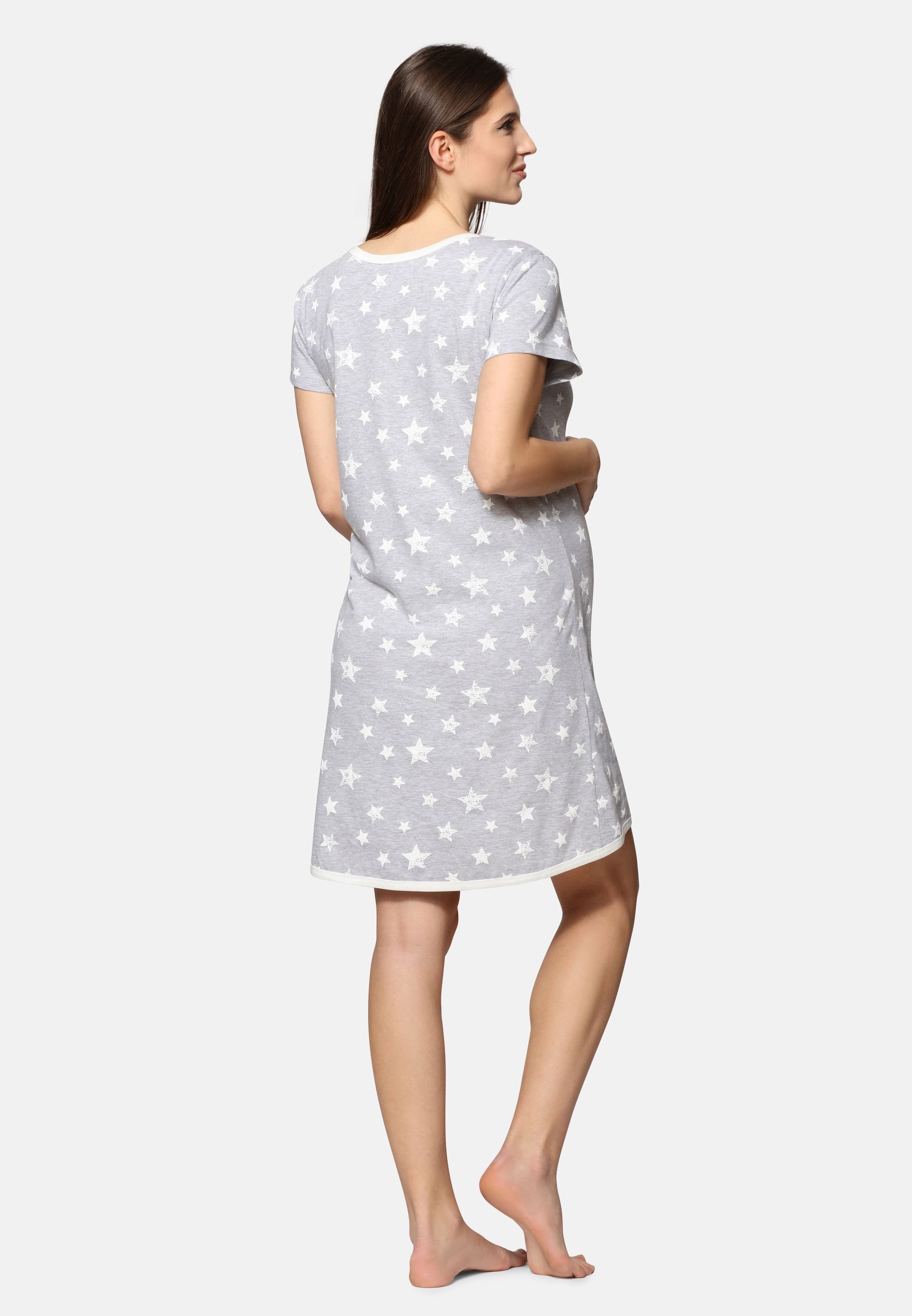 Be Mammy Umstandsnachthemd Damen Umstands Nachthemd mit Stillfunktion BE20- günstig online kaufen