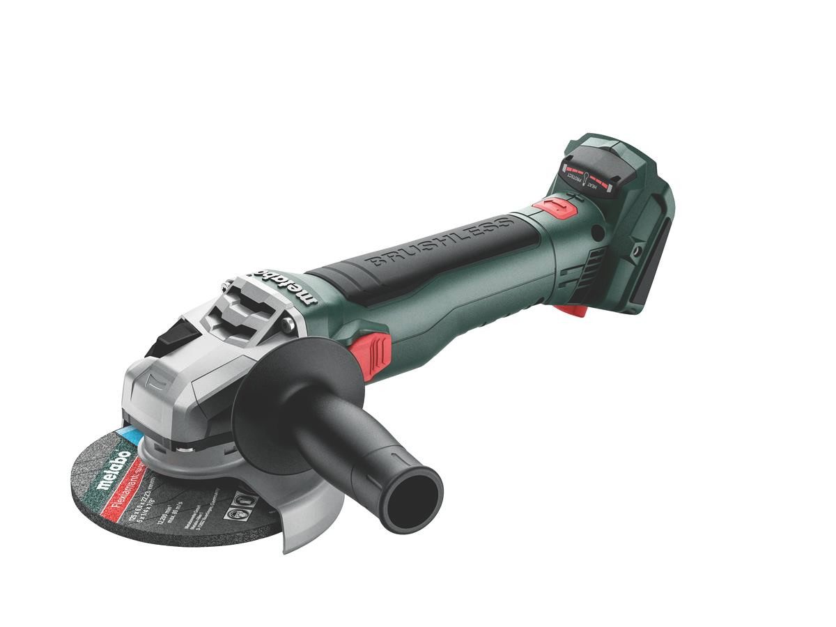 metabo Winkelschleifer Akku W 18 LT BL 11-125, (7 tlg), ohne Akku und Ladegerät, inkl. metaBOX