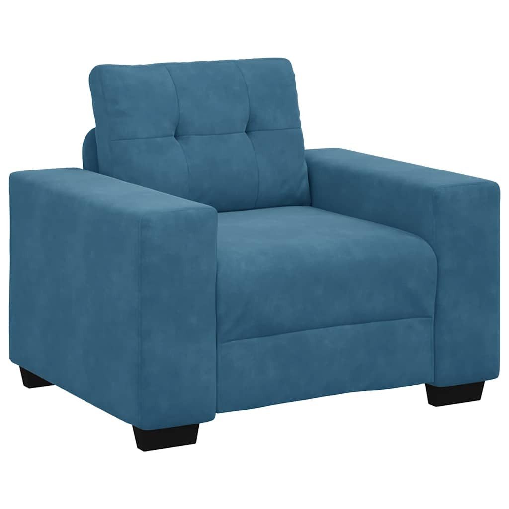 vidaXL Sofa Sessel Blau 60 cm Samt