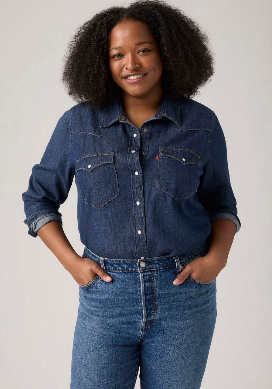 Levi's® Plus Jeansbluse PL ULTIMATE WESTERN T3 mit Taschen