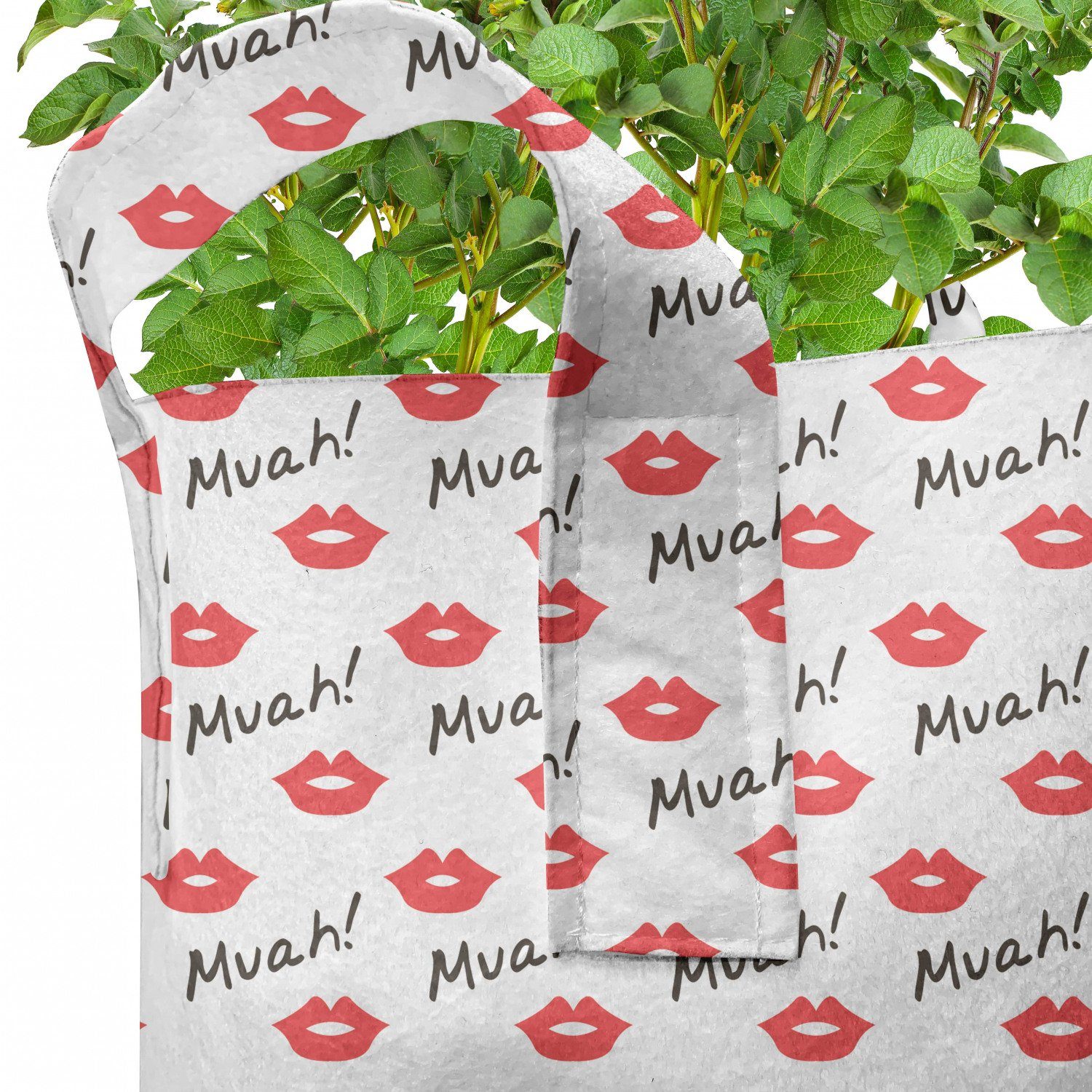 Pflanzkübel Pflanzen, für Kuss Griffen mit Romanze Frau Red hochleistungsfähig Lippen Stofftöpfe Abakuhaus
