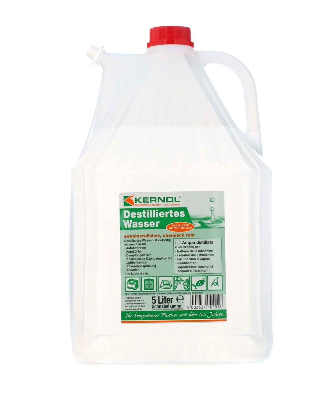 Kanister KERNDL Destilliertes Wasser, 5 Ltr