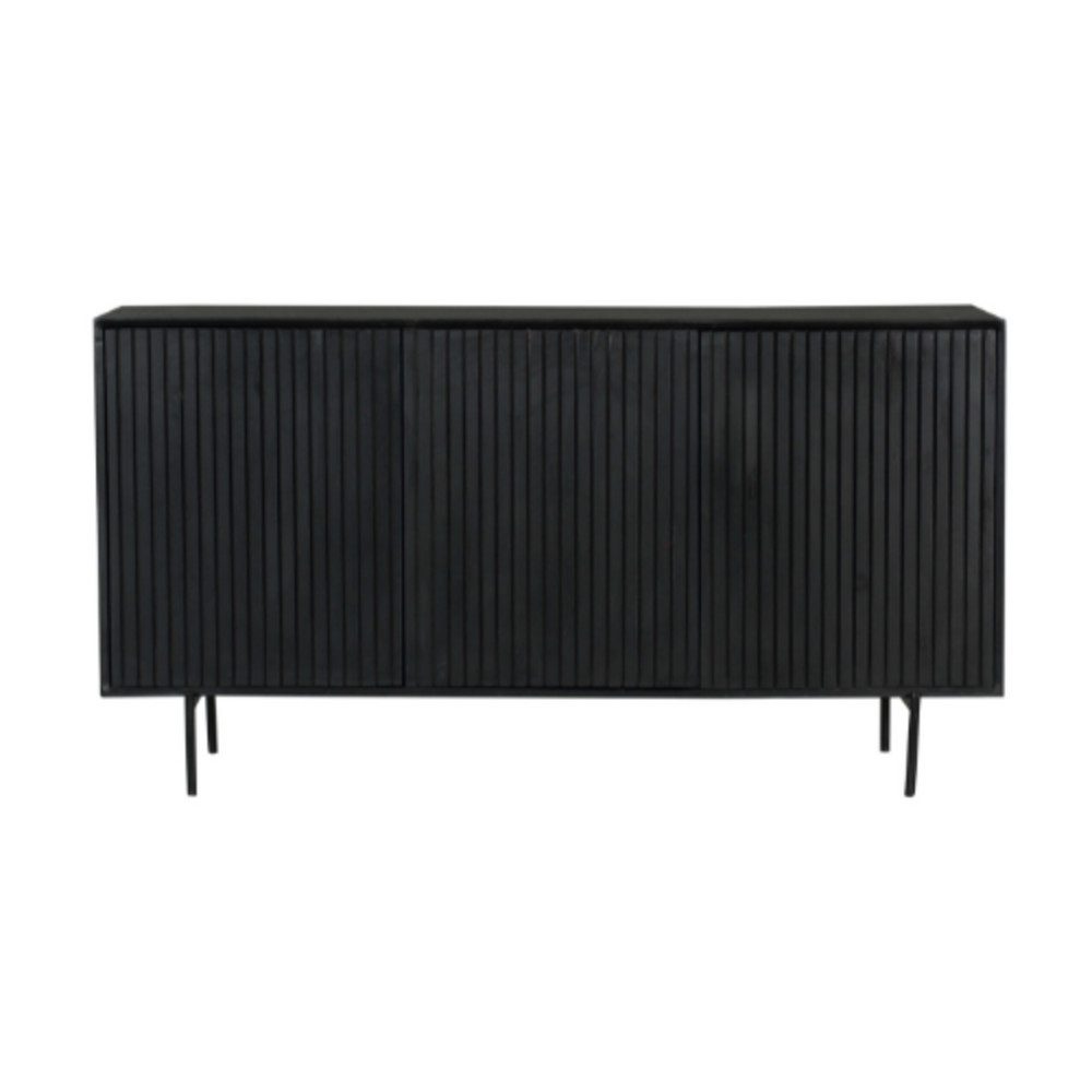 Villa Меблі Sideboard (165x45x85cm, 1 St., 1 Sideboard), Mangoholz mit Metallfüßen im Indusrial-Style