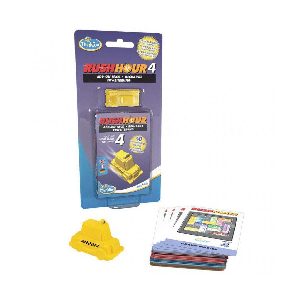 Thinkfun® Spiel Spiele-Erweiterung - Rush Hour 4, Brettspiel, mit 40 brandneuen Aufgabenkarten