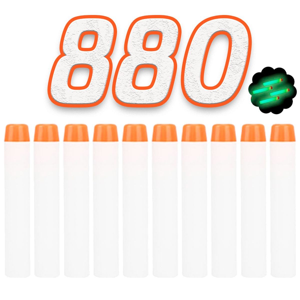 König Design Dartpfeil 880 Soft Nachfüll Foam Darts Pfeile Elite Clip für NERF N-Strike, Ersatzpfeile Munition Foam Darts kompatibel mit Nerf Hasbro Fortnite