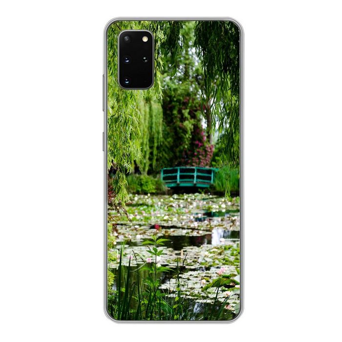 MuchoWow Handyhülle Japanische Grünbrücke an einem Sommertag im Garten von Monet in Phone Case Handyhülle Samsung Galaxy S20 Plus Silikon Schutzhülle