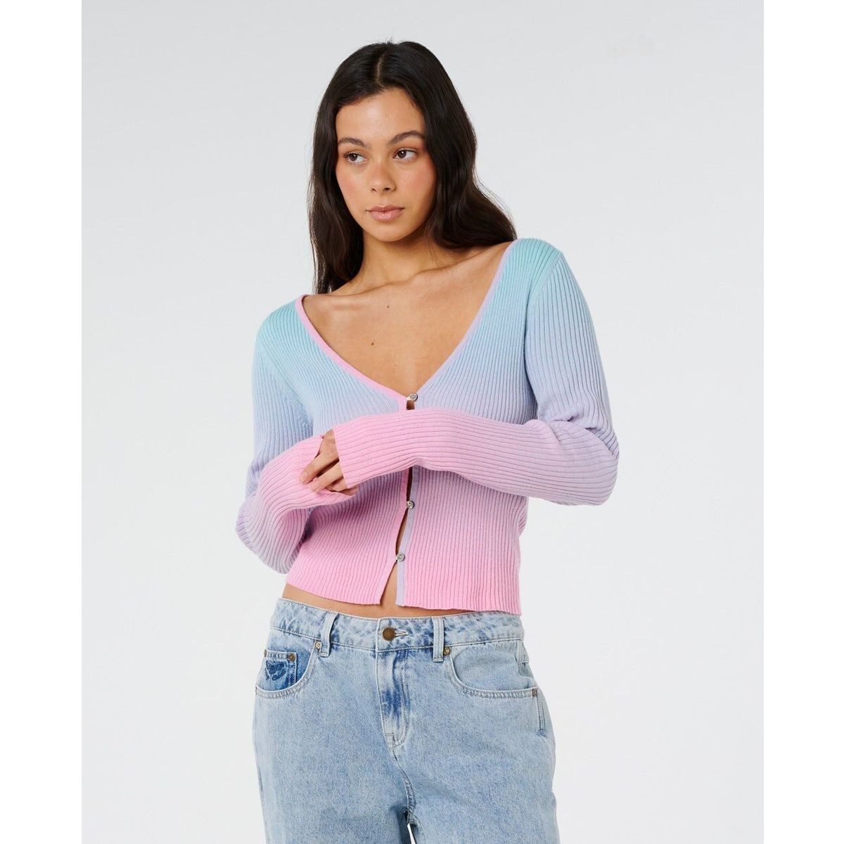 Rip Curl Sweatshirt Catalina Ombre Knit TOP Ultraweicher Oversize-Pullover mit recycelter Chenille-Strickware und