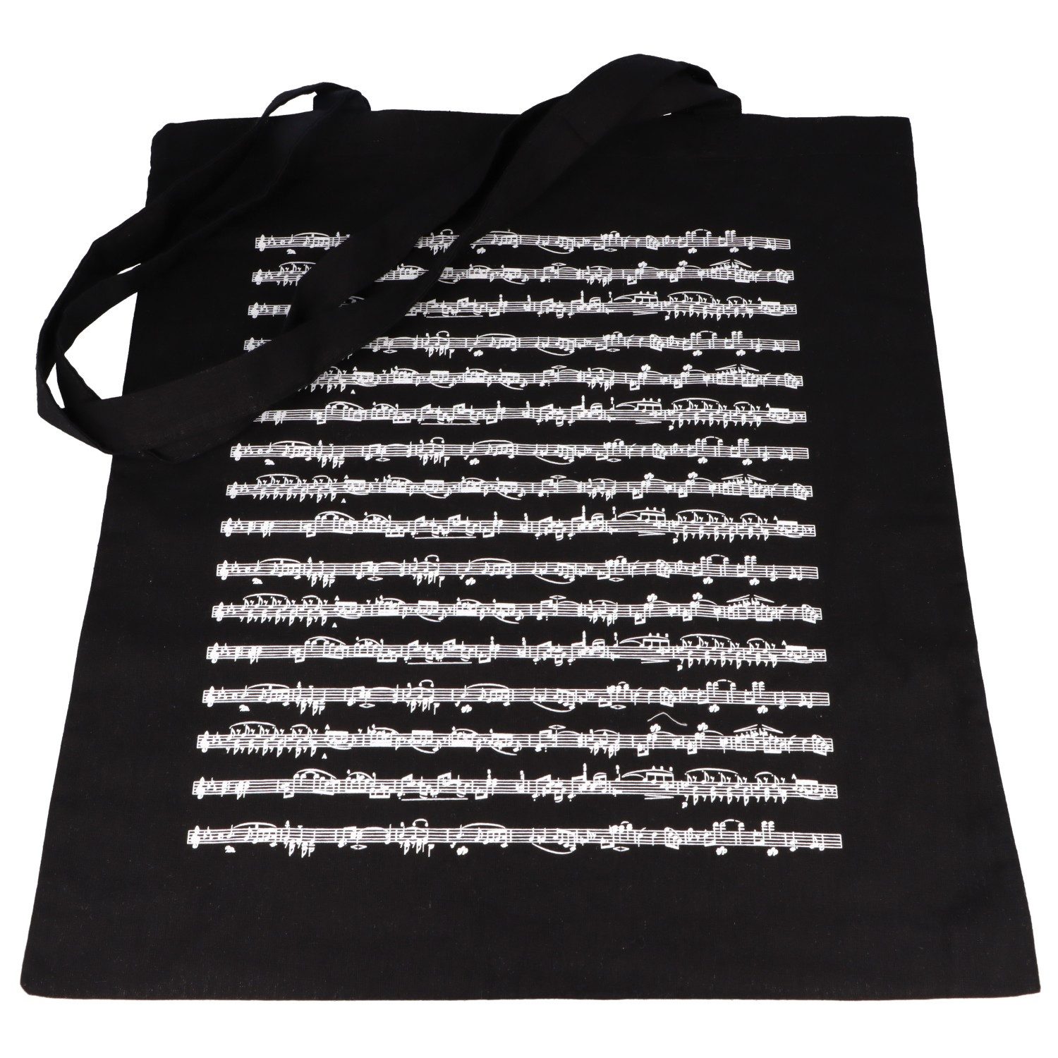 Musikboutique Tragetasche Notenlinien-Henkeltasche, schwarz, lange Henkel, günstig online kaufen