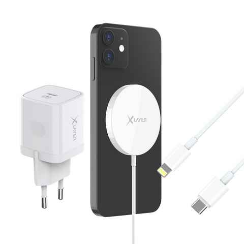 XLAYER MagFix Pro Wireless Charging Set Magsafe 20W Netzteil USB-C Lightning Wireless Charger