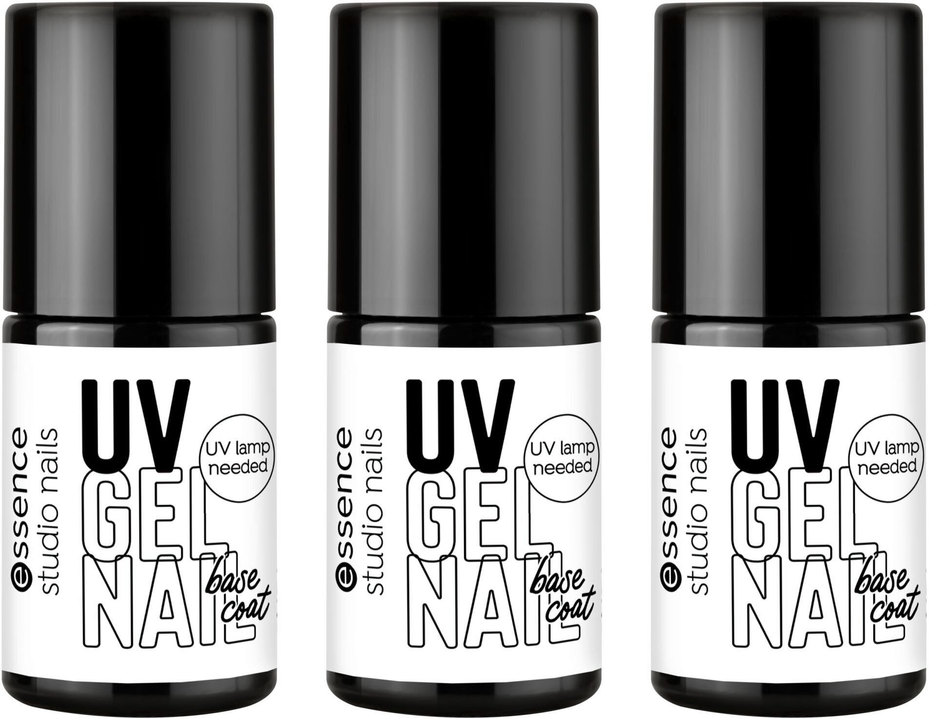 Essence Unterlack studio nails UV GEL NAIL base coat, 3-tlg.