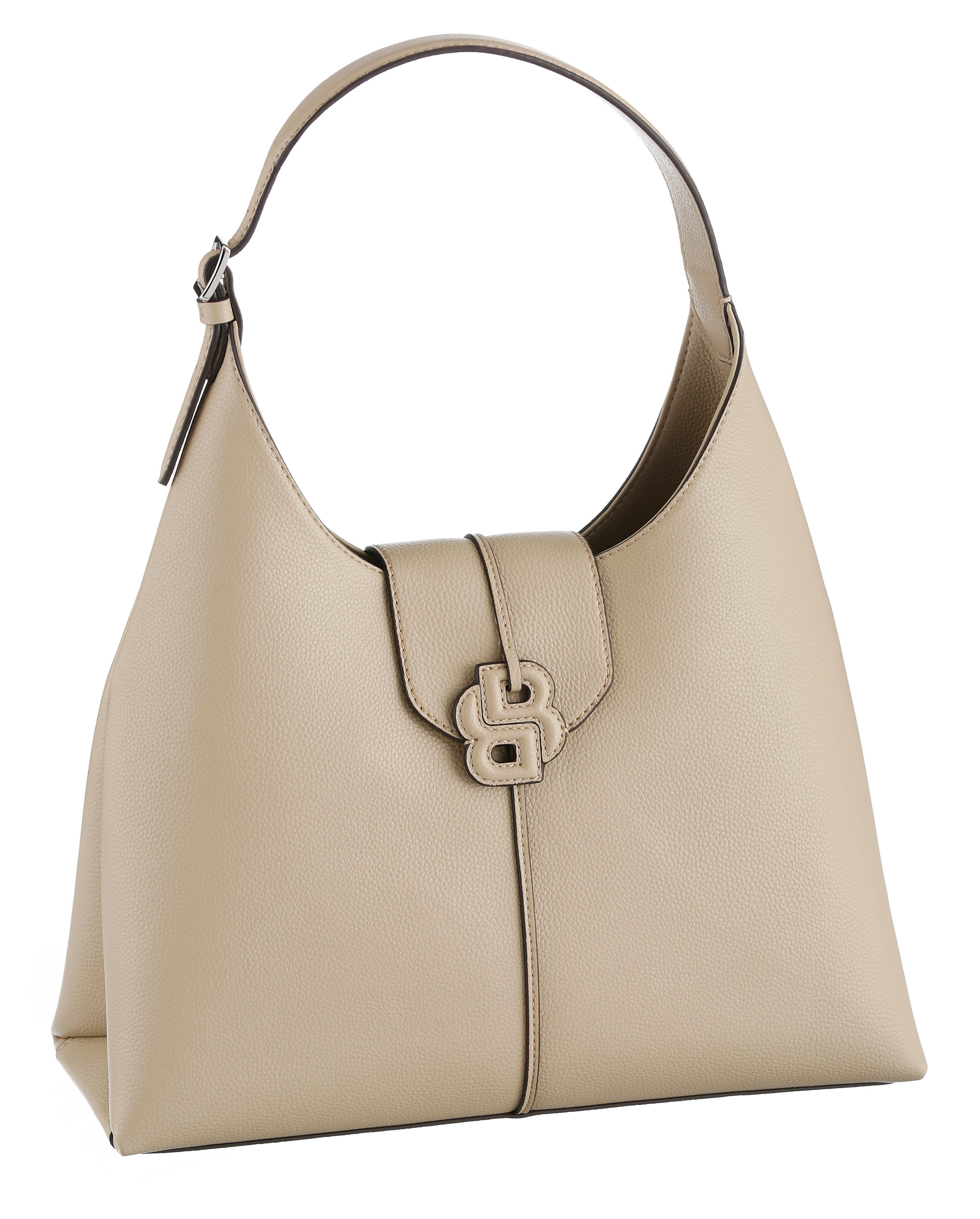 BOSS Schultertasche Anett, Damen Henkeltasche, Big Hobo Bag mit Klappenverschluss