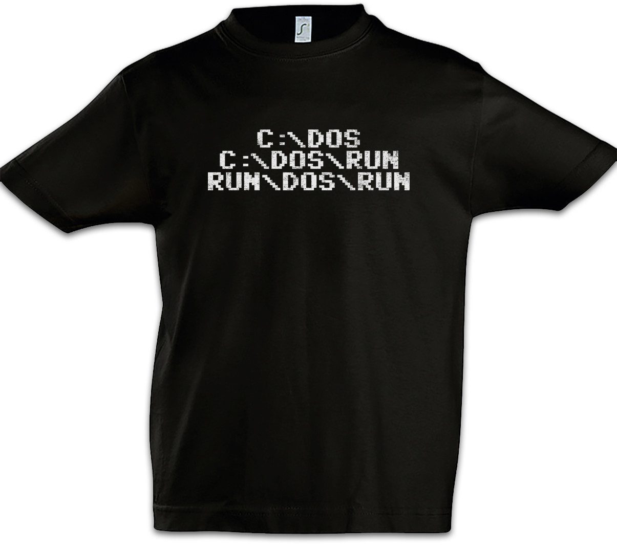 Print-Shirt Run Dos Run Kinder T-Shirt Befehl Computer Software PC Programmierer